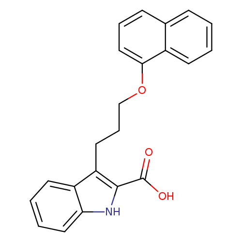 OC(=O)c1[nH]c2c(c1CCCOc1cccc3c1cccc3)cccc2