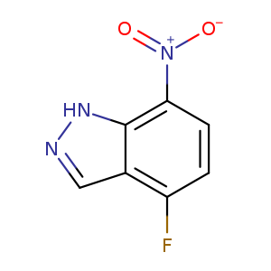 [O-][N+](=O)c1ccc(c2c1[nH]nc2)F