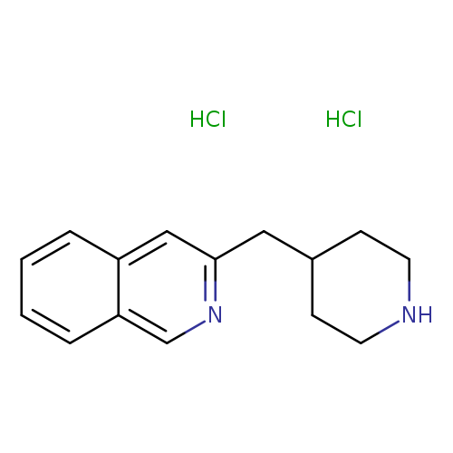 N1CCC(CC1)Cc1ncc2c(c1)cccc2.Cl.Cl