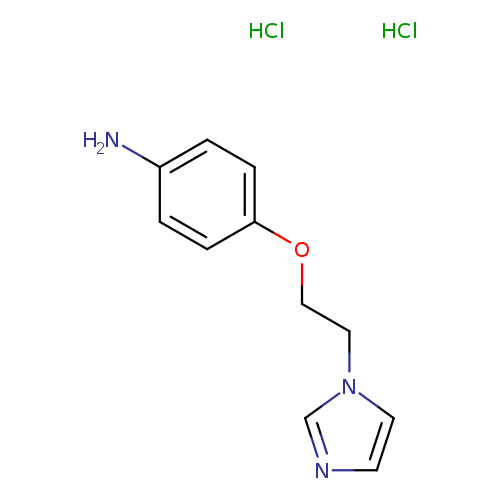 Nc1ccc(cc1)OCCn1cncc1.Cl.Cl