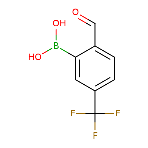 O=Cc1ccc(cc1B(O)O)C(F)(F)F