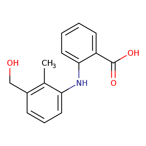 OCc1cccc(c1C)Nc1ccccc1C(=O)O