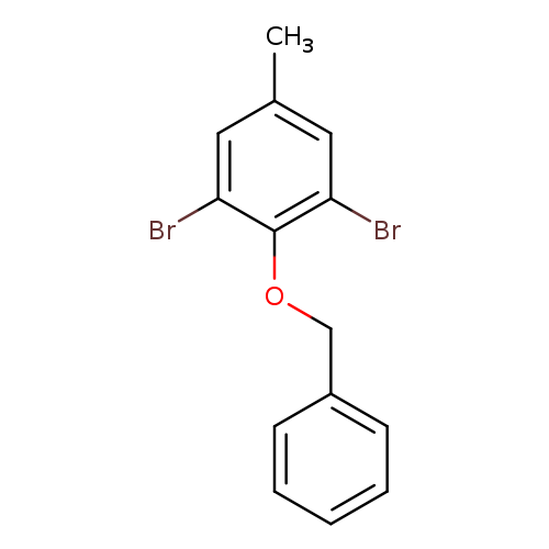 Cc1cc(Br)c(c(c1)Br)OCc1ccccc1