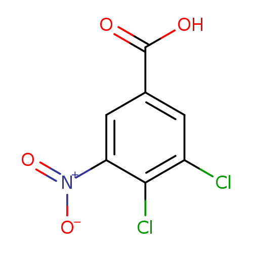 [O-][N+](=O)c1cc(cc(c1Cl)Cl)C(=O)O