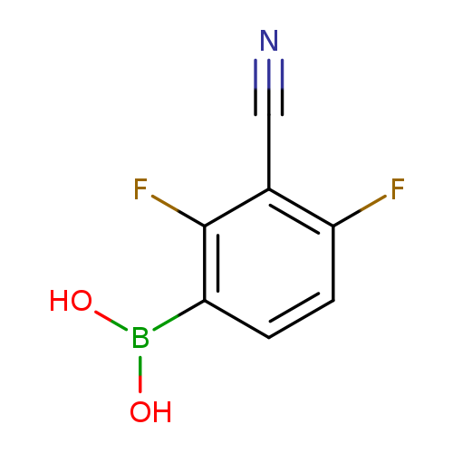 N#Cc1c(F)ccc(c1F)B(O)O