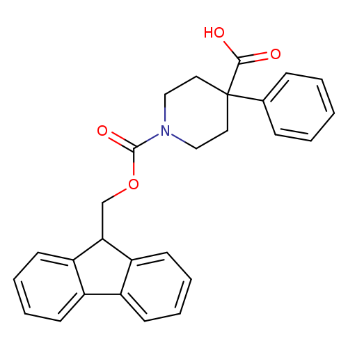 O=C(N1CCC(CC1)(C(=O)O)c1ccccc1)OCC1c2ccccc2c2c1cccc2