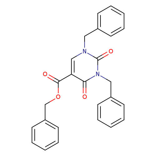 O=C(c1cn(Cc2ccccc2)c(=O)n(c1=O)Cc1ccccc1)OCc1ccccc1