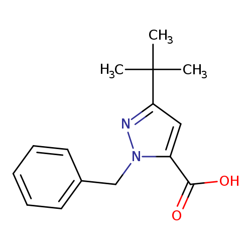 OC(=O)c1cc(nn1Cc1ccccc1)C(C)(C)C