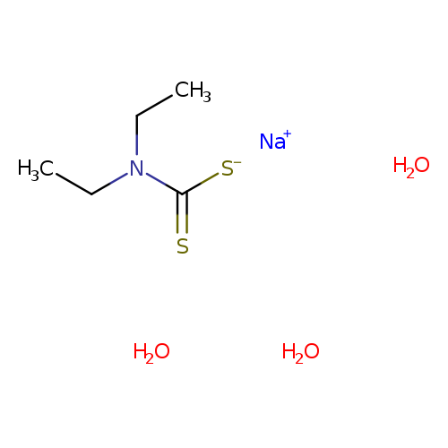 CCN(C(=S)[S-])CC.O.O.O.[Na+]