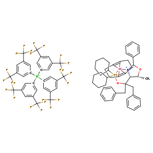 FC(C1=C[C-](=CC(=C1)C(F)(F)F)[B+3]([C-]1=CC(=CC(=C1)C(F)(F)F)C(F)(F)F)([C-]1=CC(=CC(=C1)C(F)(F)F)C(F)(F)F)[C-]1=CC(=CC(=C1)C(F)(F)F)C(F)(F)F)(F)F.C[C@H]1OC(=[N]2[C@H]1C(Cc1ccccc1)(Cc1ccccc1)OP([Ir+]1342[CH]2=[CH]4CC[CH]1=[CH]3CC2)(C1CCCCC1)C1CCCCC1)c1ccccc1