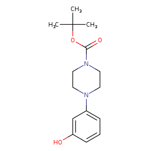 Oc1cccc(c1)N1CCN(CC1)C(=O)OC(C)(C)C