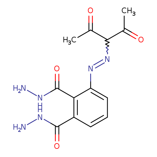 NNC(=O)c1c(cccc1C(=O)NN)N=NC(C(=O)C)C(=O)C