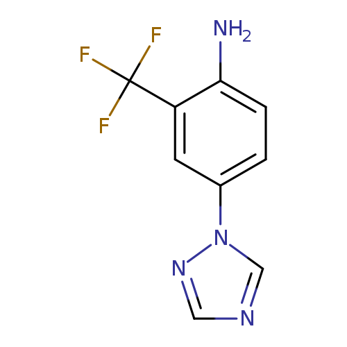 Nc1ccc(cc1C(F)(F)F)n1cncn1
