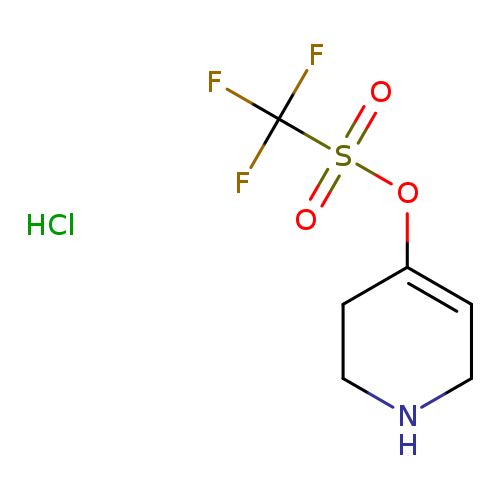 O=S(=O)(C(F)(F)F)OC1=CCNCC1.Cl