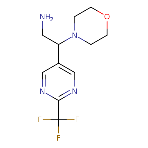 NCC(c1cnc(nc1)C(F)(F)F)N1CCOCC1