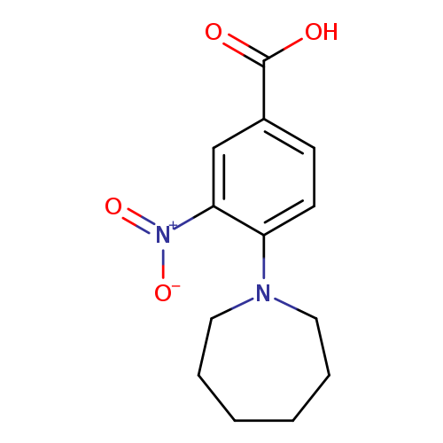 [O-][N+](=O)c1cc(ccc1N1CCCCCC1)C(=O)O
