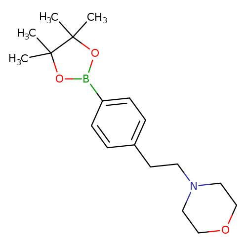 CC1(C)OB(OC1(C)C)c1ccc(cc1)CCN1CCOCC1
