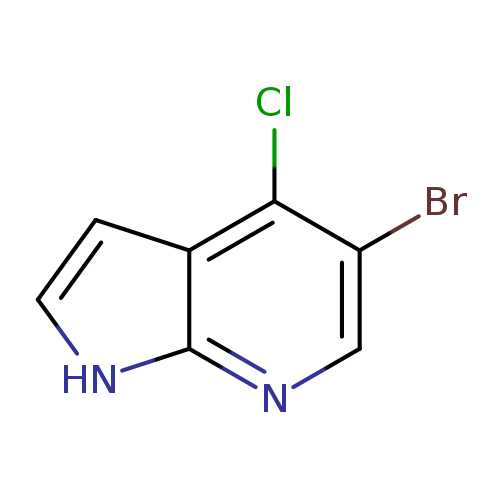 Brc1cnc2c(c1Cl)cc[nH]2