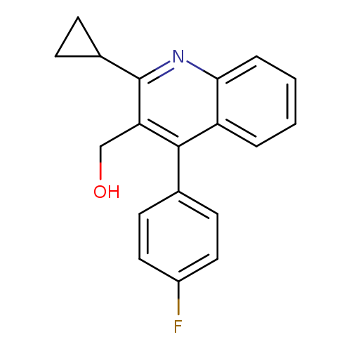 OCc1c(nc2c(c1c1ccc(cc1)F)cccc2)C1CC1