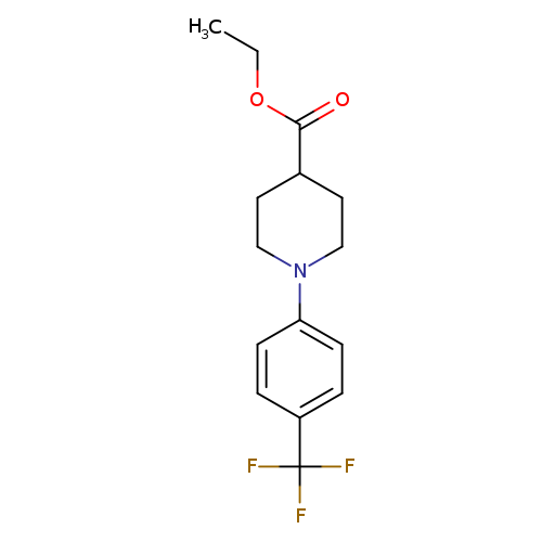 CCOC(=O)C1CCN(CC1)c1ccc(cc1)C(F)(F)F