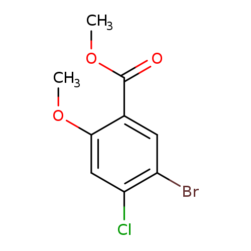 COC(=O)c1cc(Br)c(cc1OC)Cl