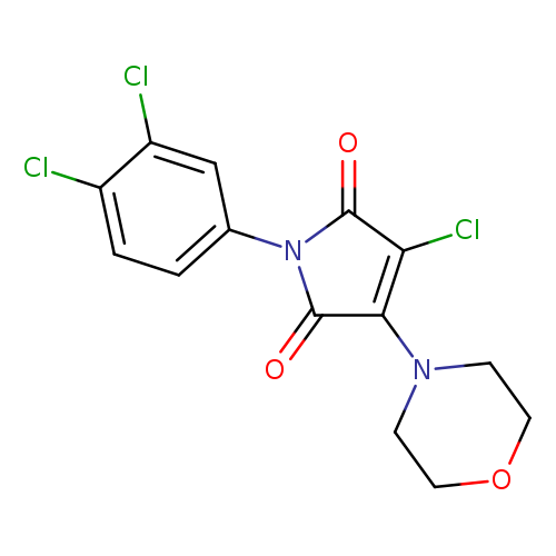 O=C1N(c2ccc(c(c2)Cl)Cl)C(=O)C(=C1N1CCOCC1)Cl