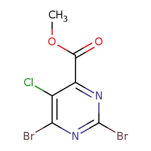 COC(=O)c1nc(Br)nc(c1Cl)Br
