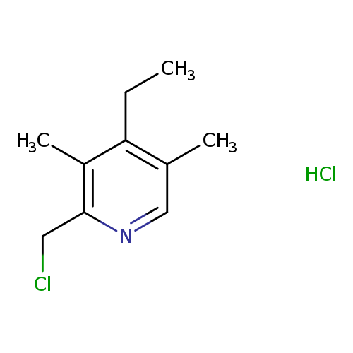 CCc1c(C)cnc(c1C)CCl.Cl
