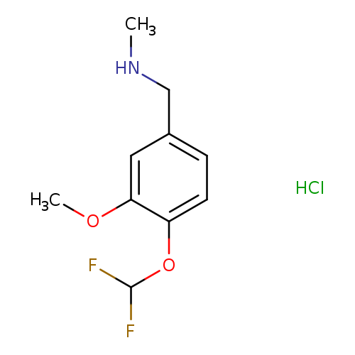 CNCc1ccc(c(c1)OC)OC(F)F.Cl
