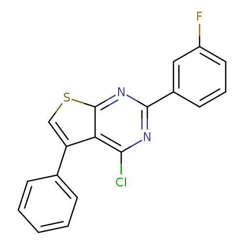 Fc1cccc(c1)c1nc(Cl)c2c(n1)scc2c1ccccc1