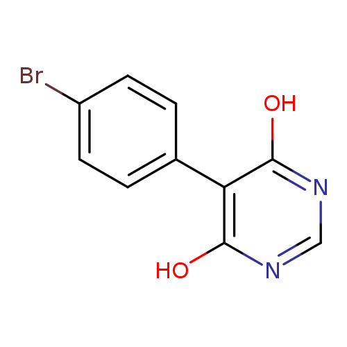 Oc1ncnc(c1c1ccc(cc1)Br)O