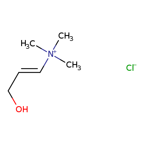 C[N+](C)(/C=C/CO)C.[Cl-]
