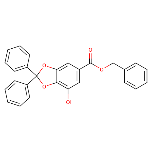 O=C(c1cc(O)c2c(c1)OC(O2)(c1ccccc1)c1ccccc1)OCc1ccccc1