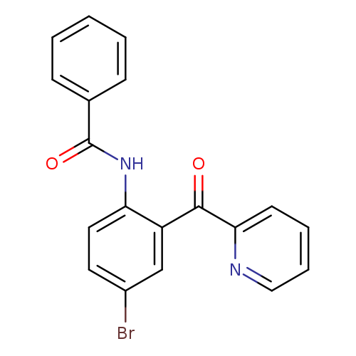 Brc1ccc(c(c1)C(=O)c1ccccn1)NC(=O)c1ccccc1