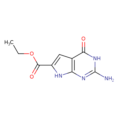 CCOC(=O)c1[nH]c2c(c1)c(=O)[nH]c(n2)N