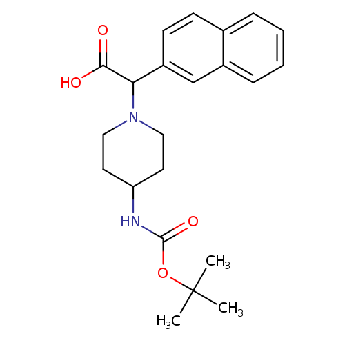 O=C(OC(C)(C)C)NC1CCN(CC1)C(c1ccc2c(c1)cccc2)C(=O)O