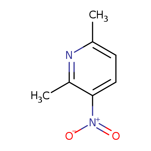 [O-][N+](=O)c1ccc(nc1C)C