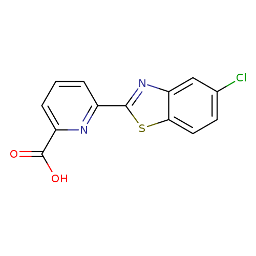 Clc1ccc2c(c1)nc(s2)c1cccc(n1)C(=O)O