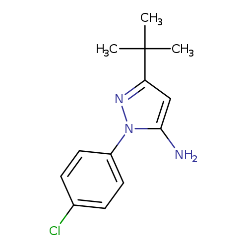 Clc1ccc(cc1)n1nc(cc1N)C(C)(C)C