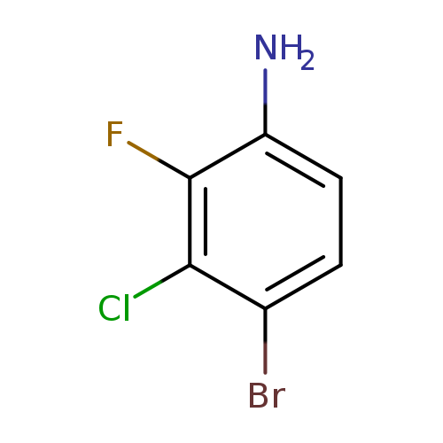 Nc1ccc(c(c1F)Cl)Br