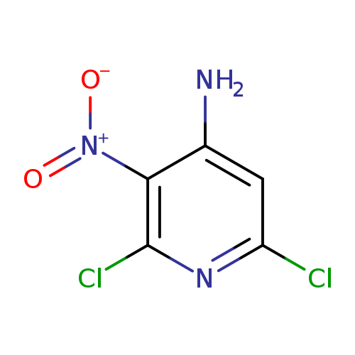 Clc1cc(N)c(c(n1)Cl)[N+](=O)[O-]