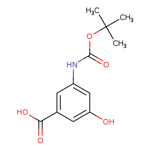O=C(OC(C)(C)C)Nc1cc(O)cc(c1)C(=O)O