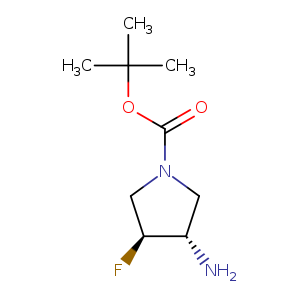 F[C@H]1CN(C[C@@H]1N)C(=O)OC(C)(C)C