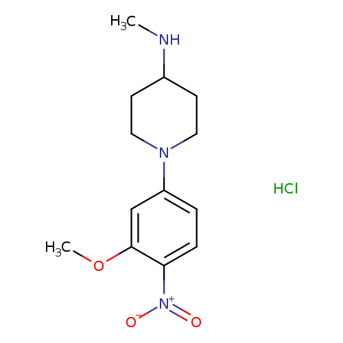 CNC1CCN(CC1)c1ccc(c(c1)OC)[N+](=O)[O-].Cl