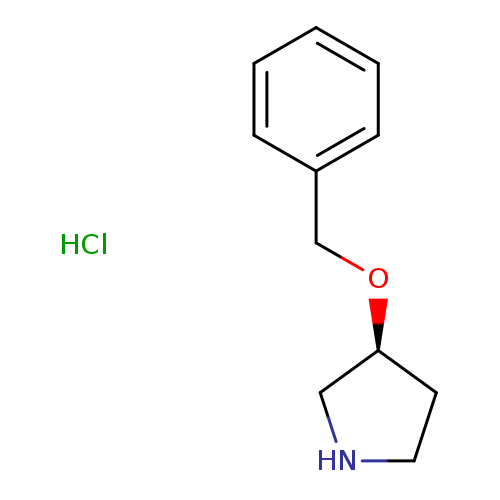 C1NC[C@H](C1)OCc1ccccc1.Cl