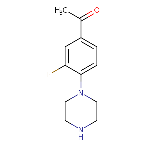 Fc1cc(ccc1N1CCNCC1)C(=O)C