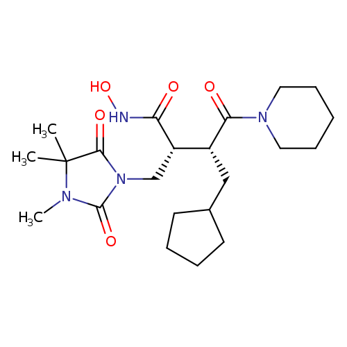 ONC(=O)[C@H]([C@H](C(=O)N1CCCCC1)CC1CCCC1)CN1C(=O)N(C(C1=O)(C)C)C