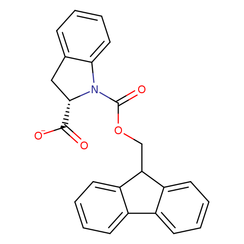 [O-]C(=O)[C@@H]1Cc2c(N1C(=O)OCC1c3ccccc3c3c1cccc3)cccc2