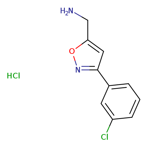 NCc1onc(c1)c1cccc(c1)Cl.Cl
