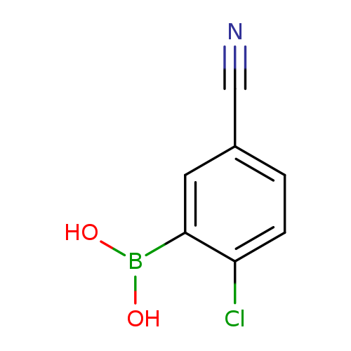 N#Cc1ccc(c(c1)B(O)O)Cl
